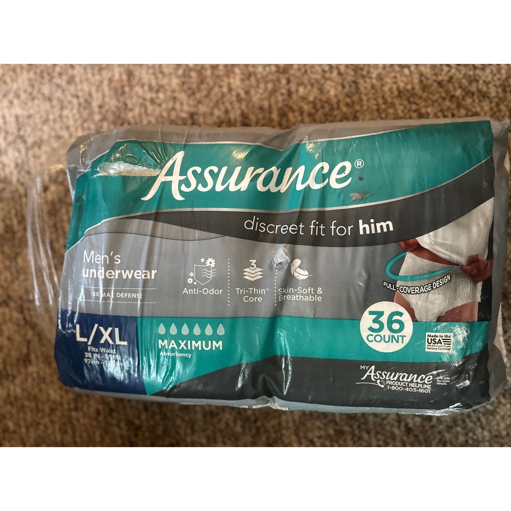 Assurance Men's protective Briefs L/XL - Picture 4 of 4